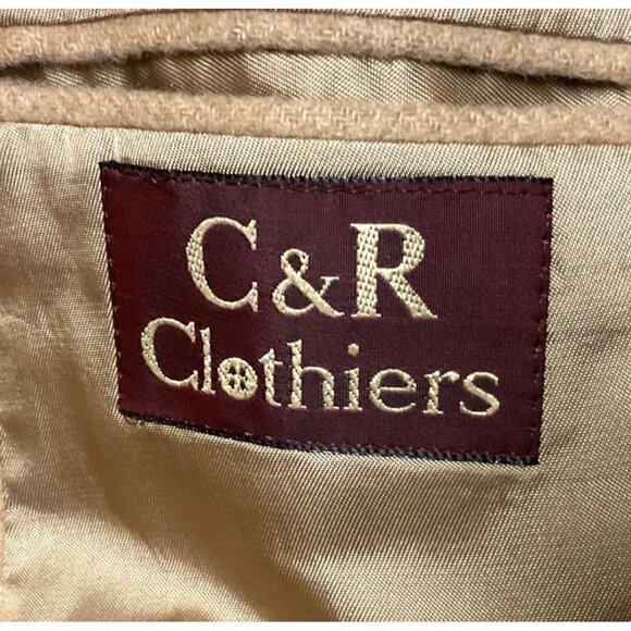 TAN CAMEL HAIR SPORT COAT SZ 43R TAN 100% 2 BUTTON LINED STRUCTURED USA MENS - Picture 5 of 8